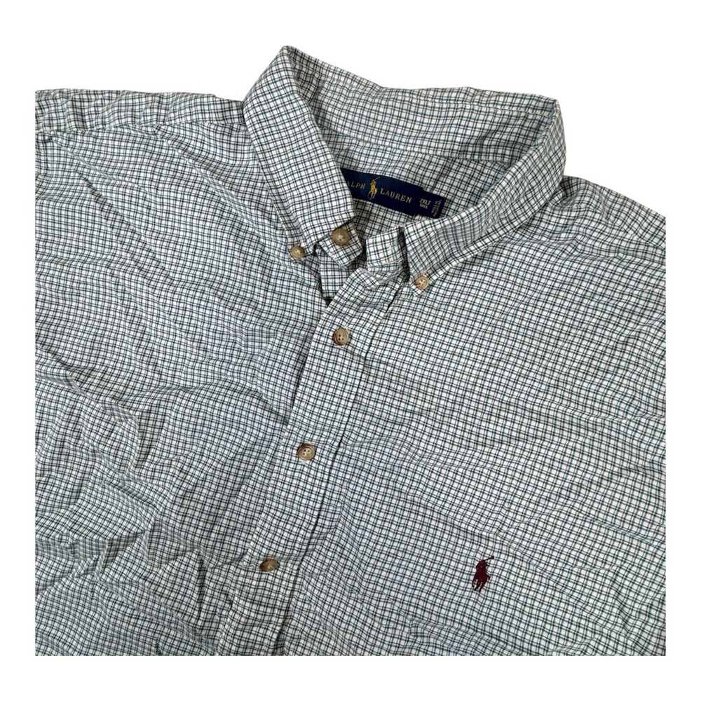 Ralph‎ Lauren Men's 2XLT Multicolor Plaid Long Sleeve Button Front Shirt